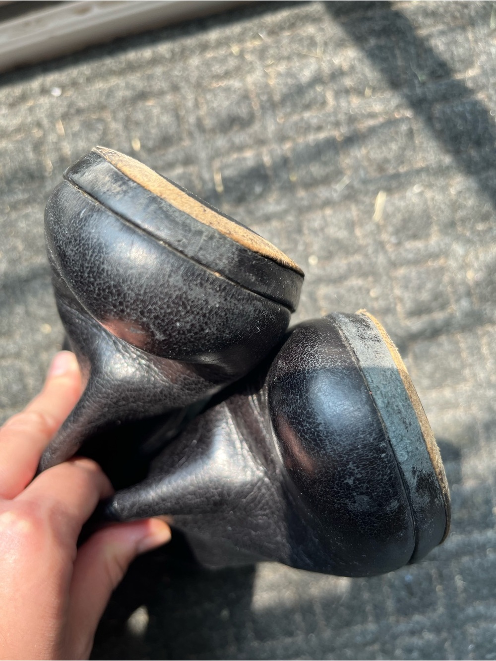 Prada Black Leather Booties with Zip Side- Size 38 - Picture 9 of 12